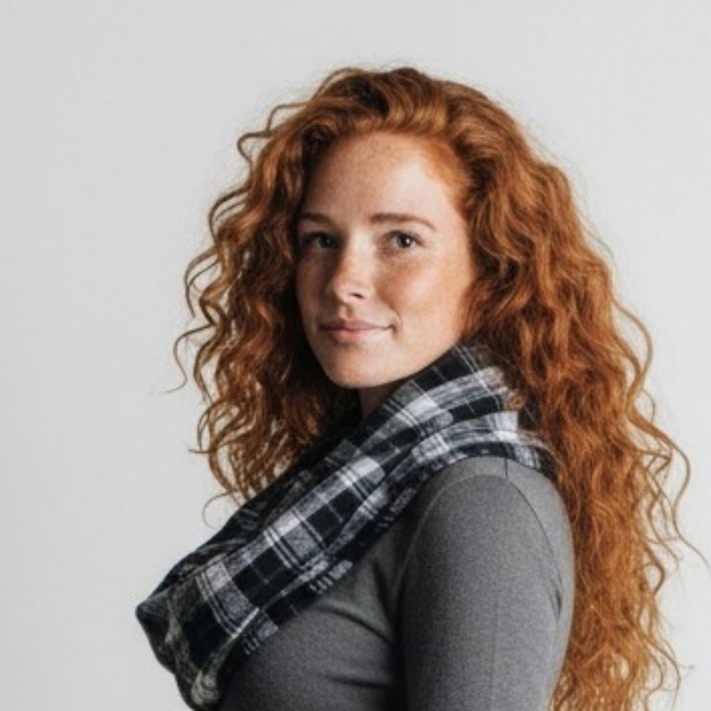 Chenille Black and White Plaid Cowl Scarf